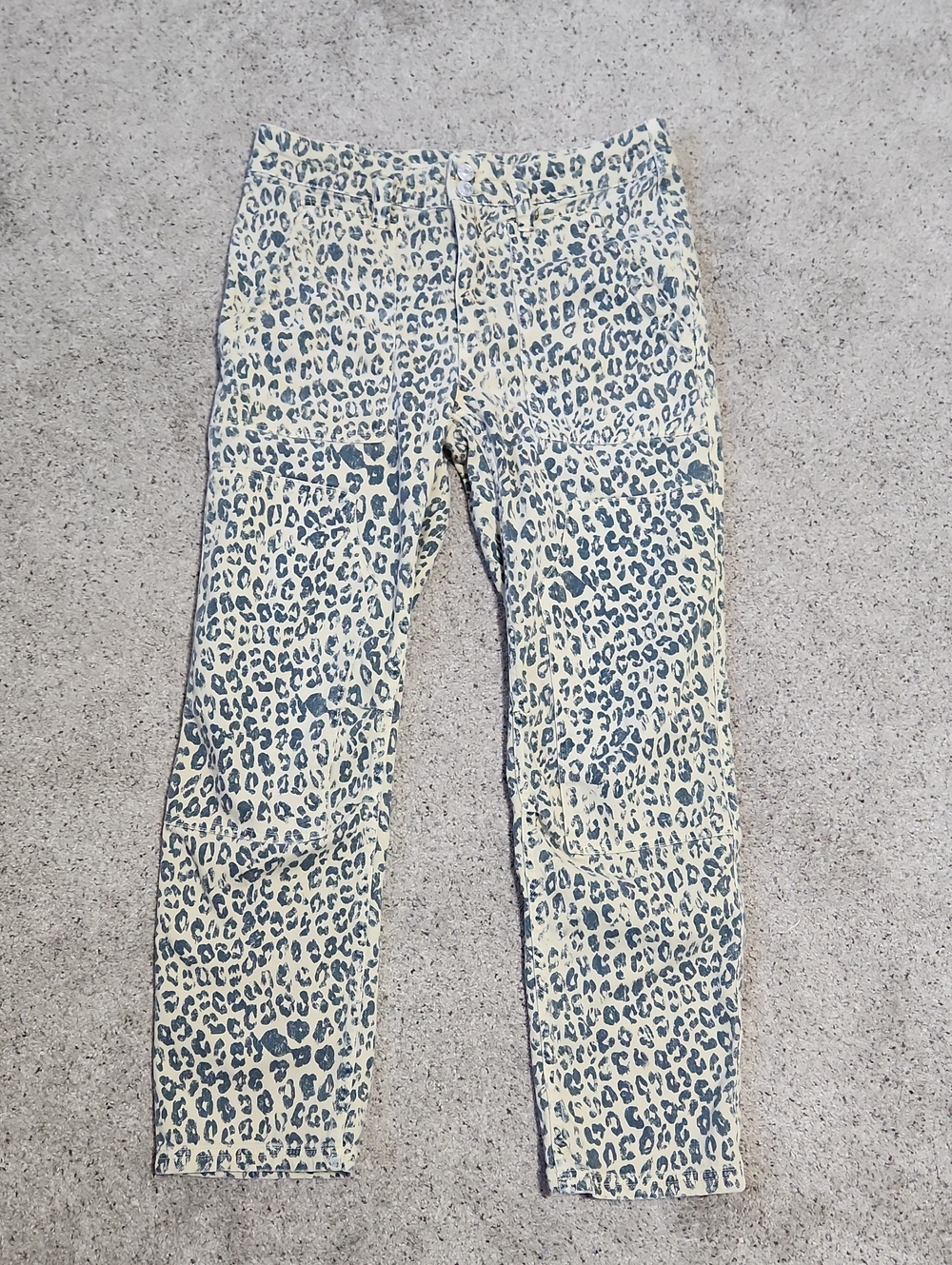 PILCRO Anthropologie The Wanderer Leopard Mid Rise Relaxed Jeans Womens 27 - Picture 2 of 10